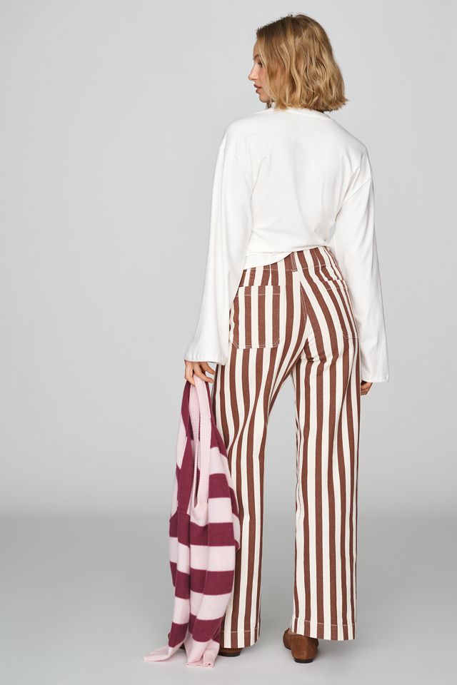 Pantaloni a Gamba Larga Lunghi a Righe Colette di Maeve #3