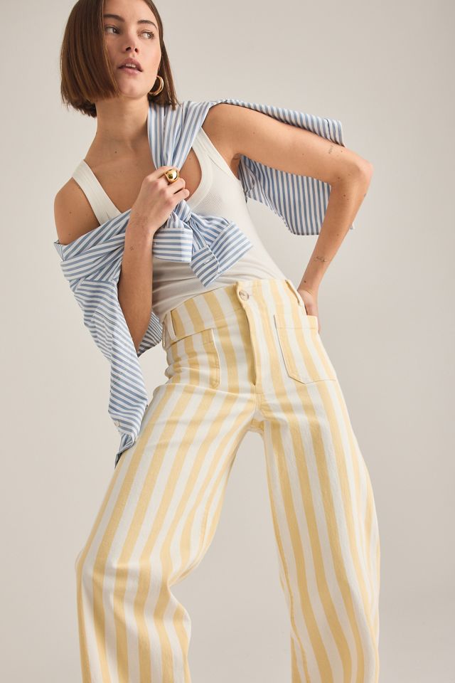 Pantalon Large Pleine Longueur Rayé Colette par Maeve #1