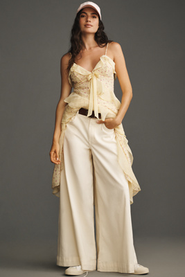 High-Rise Wide-Leg Palazzo Pants