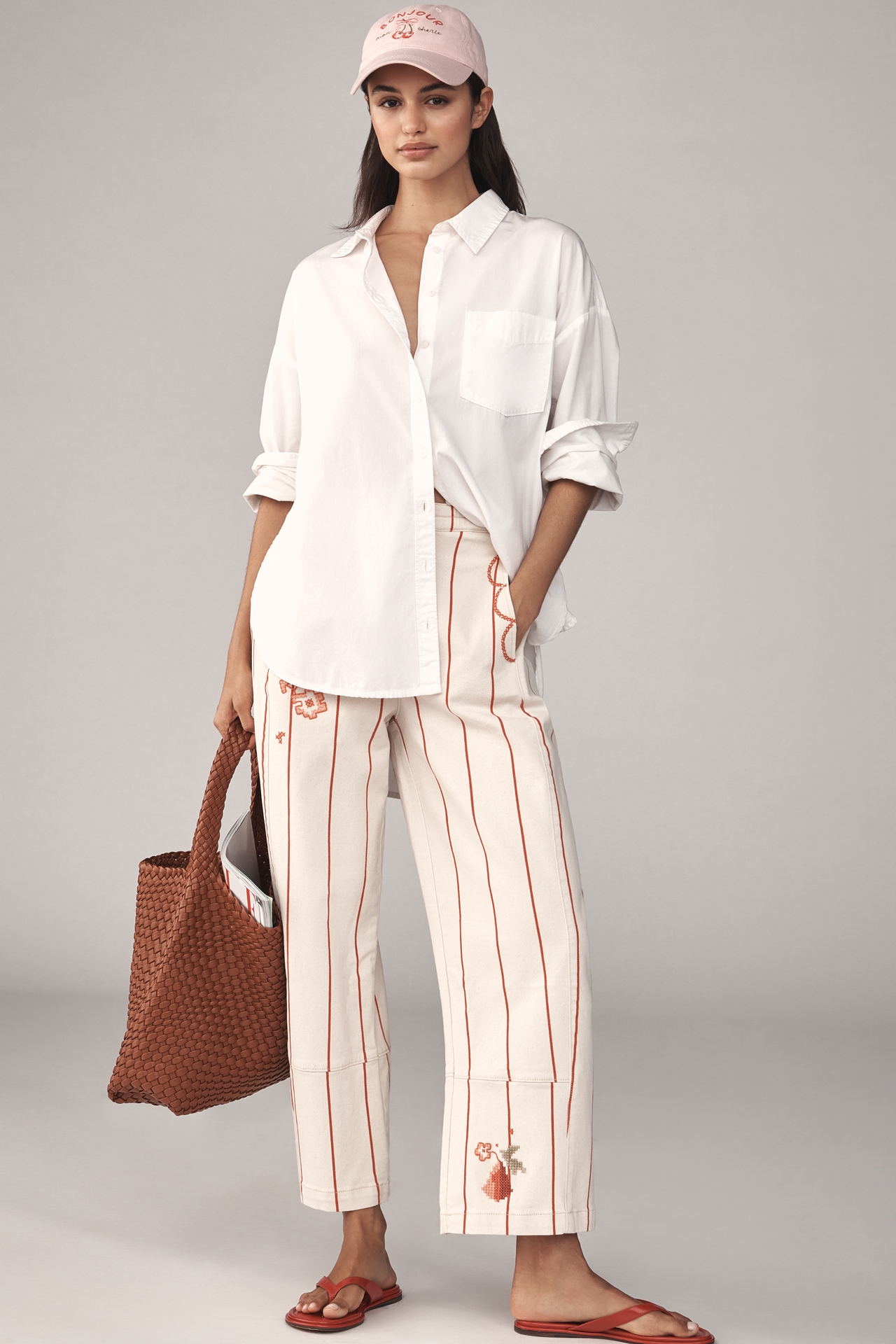 The Izzie Relaxed Pull-On Barrel Pants by Pilcro: Striped Edition