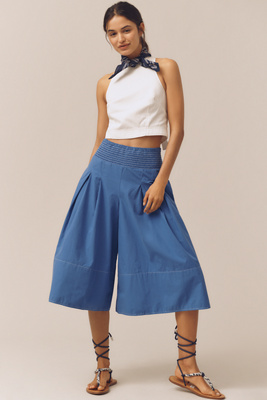 PILCRO PLEATED SKIRTY CULOTTE PANTS 
