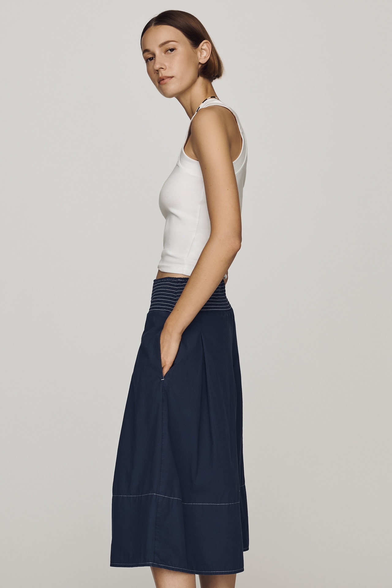 Pilcro Pleated Skirty Culotte Pants