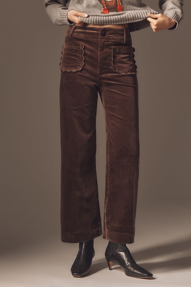 The Colette Corduroy Crop Wide-Leg Pants by Maeve #1