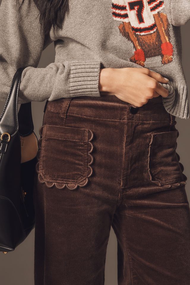 The Colette Corduroy Crop Wide-Leg Pants by Maeve #3