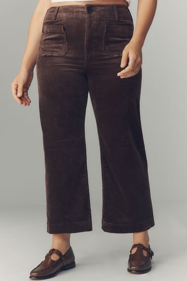 The Colette Corduroy Crop Wide-Leg Pants by Maeve #5