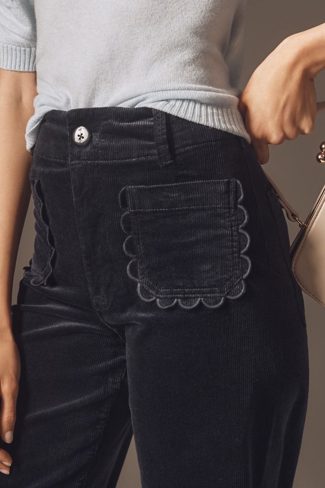 I Pantaloni Crop a Gamba Larga Colette di Maeve: Edizione Velluto a Coste con Tasche a Conchiglia #3