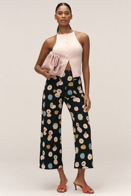 The Danielle Kroll Colette Crop Wide-Leg Pants by Maeve