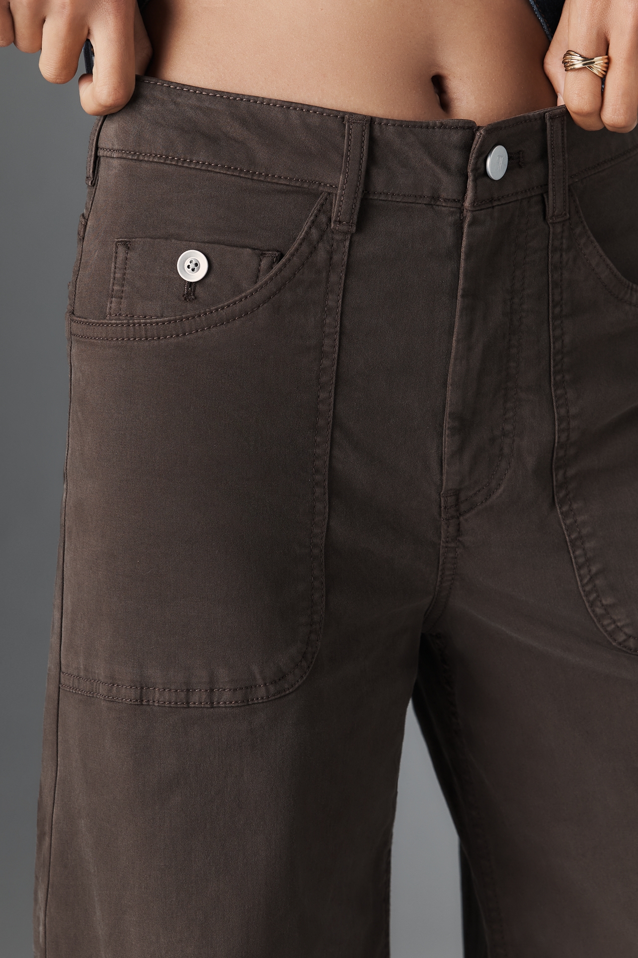 Pilcro High-Rise Wide-Leg Flare Pants