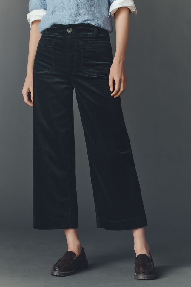 The Colette Bow Corduroy Crop Wide-Leg Pants by Maeve #1