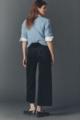 The Colette Bow Corduroy Crop Wide-Leg Pants by Maeve