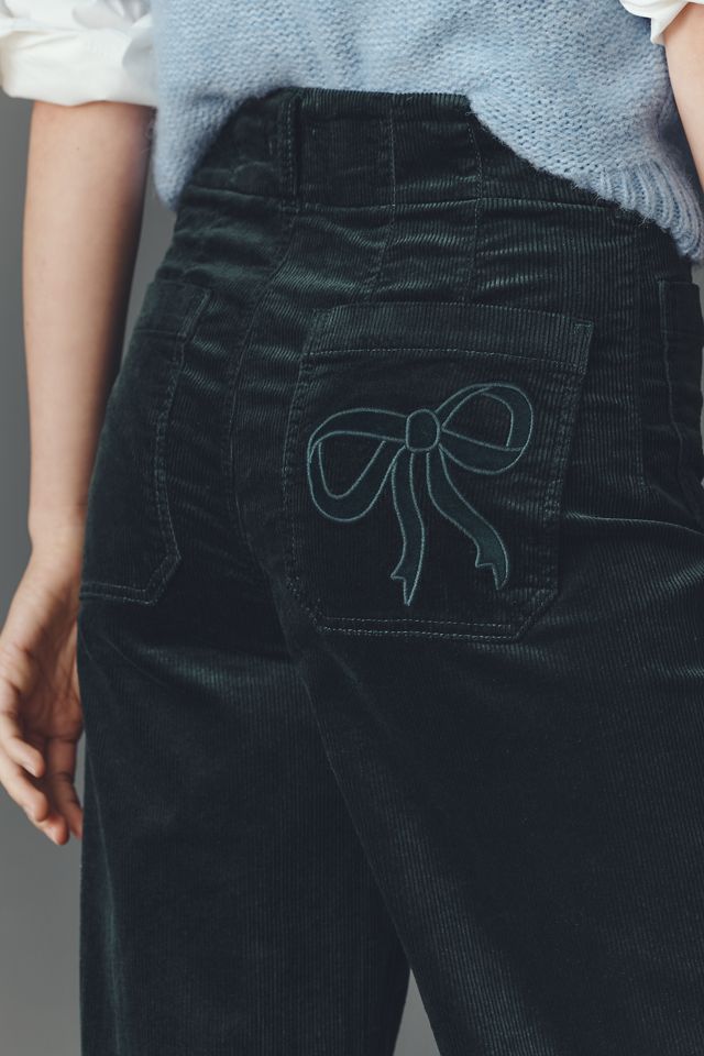 The Colette Bow Corduroy Crop Wide-Leg Pants by Maeve #3