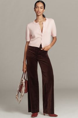 The Colette Full-Length Velvet Pants by Maeve