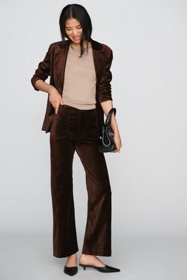 Maeve Colette Full Length Velvet Pants