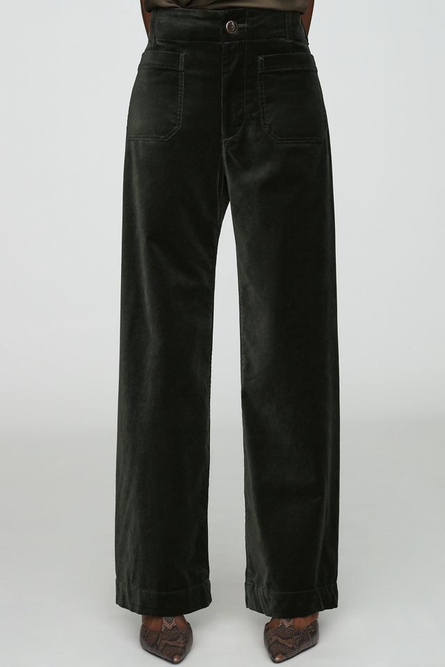 I Pantaloni Colette in Velluto a Lunghezza Intera di Maeve #1