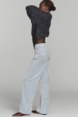 The Colette Full-Length Velvet Pants by Maeve