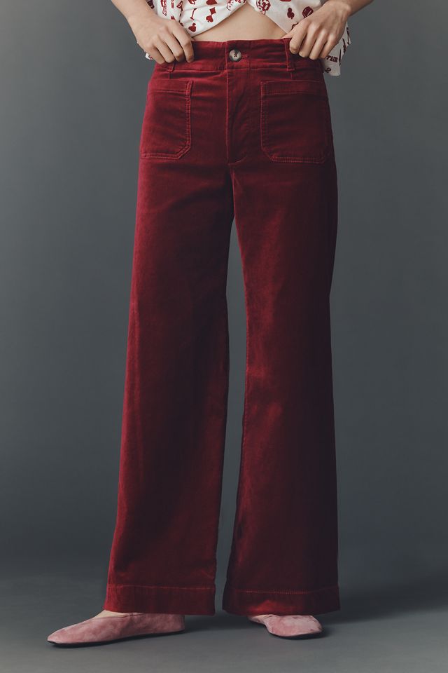 The Colette Full-Length Velvet Trousers by Maeve #2