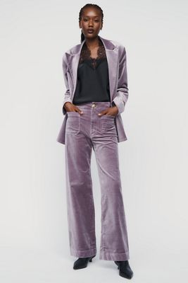 Maeve Colette Full Length Velvet Pants
