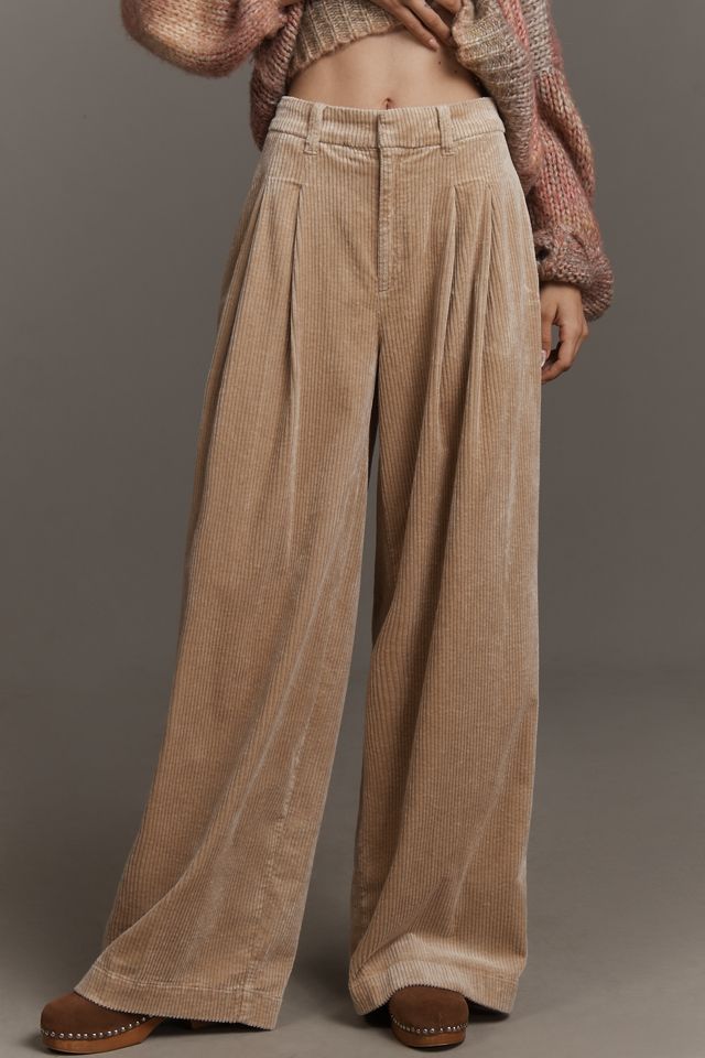 By Anthropologie Pleated Cord Trousers #1