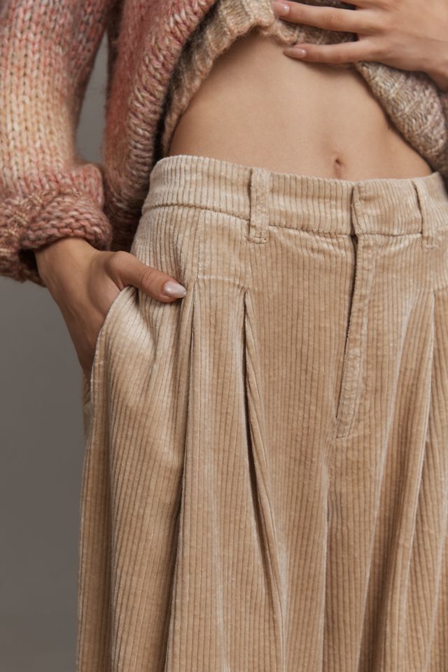 By Anthropologie Pleated Cord Trousers #3