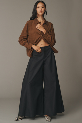 Maeve A-line Palazzo Pants In Black