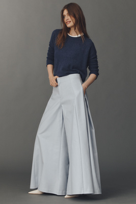 Maeve A-line Palazzo Pants In Blue
