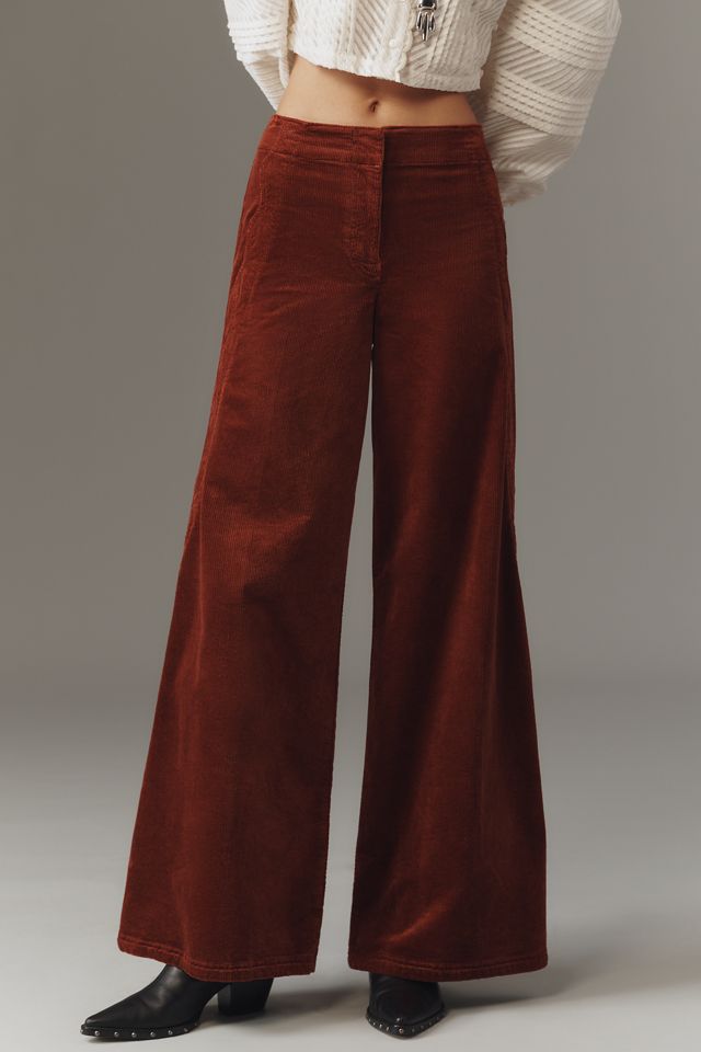 Maeve Scallop Wide-Leg Pants: Corduroy Edition #1
