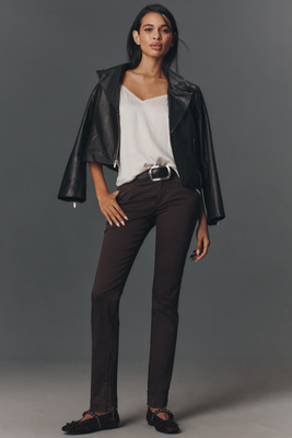 Pilcro The Rococo Low-rise Skinny Trousers By  In Purple