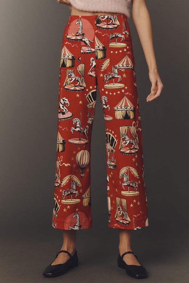 The Colette Crop Printed Ponte Pants by Maeve #1