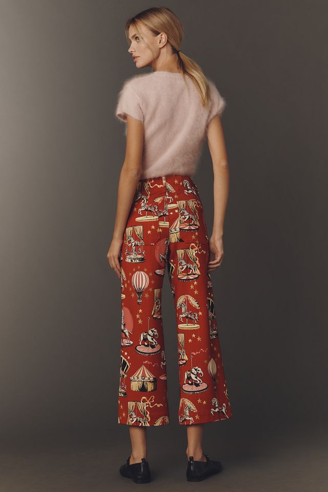 The Colette Crop Printed Ponte Pants by Maeve #3