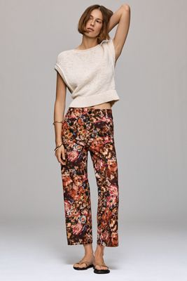 Die Colette Crop Bedruckte Ponte-Hosen von Maeve