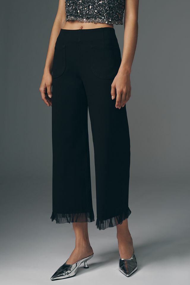 The Colette Tulle Ruffle Crop Party Pants by Maeve | Anthropologie
