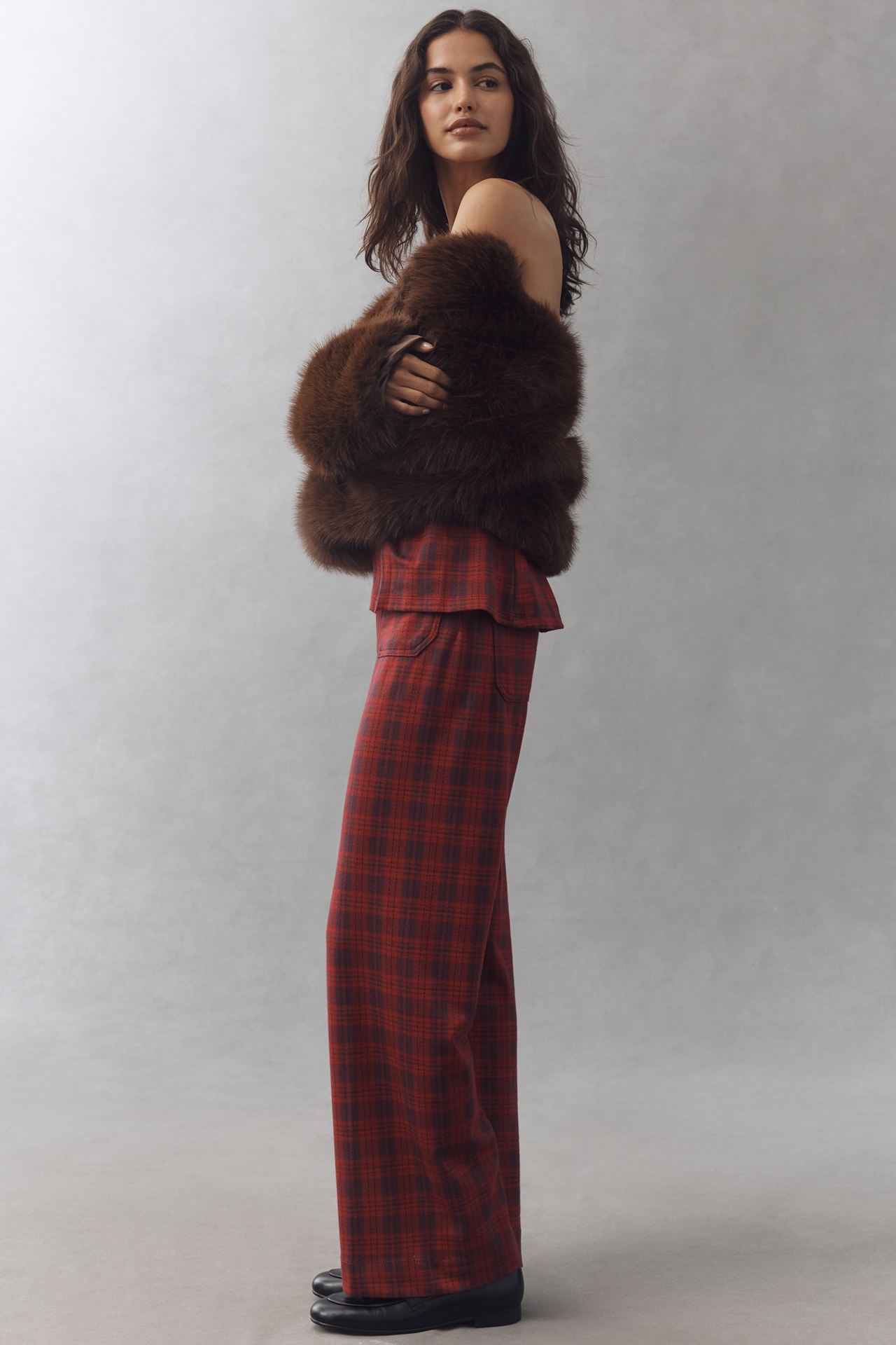 The Colette Full-Length Tartan Plaid Pants by Maeve