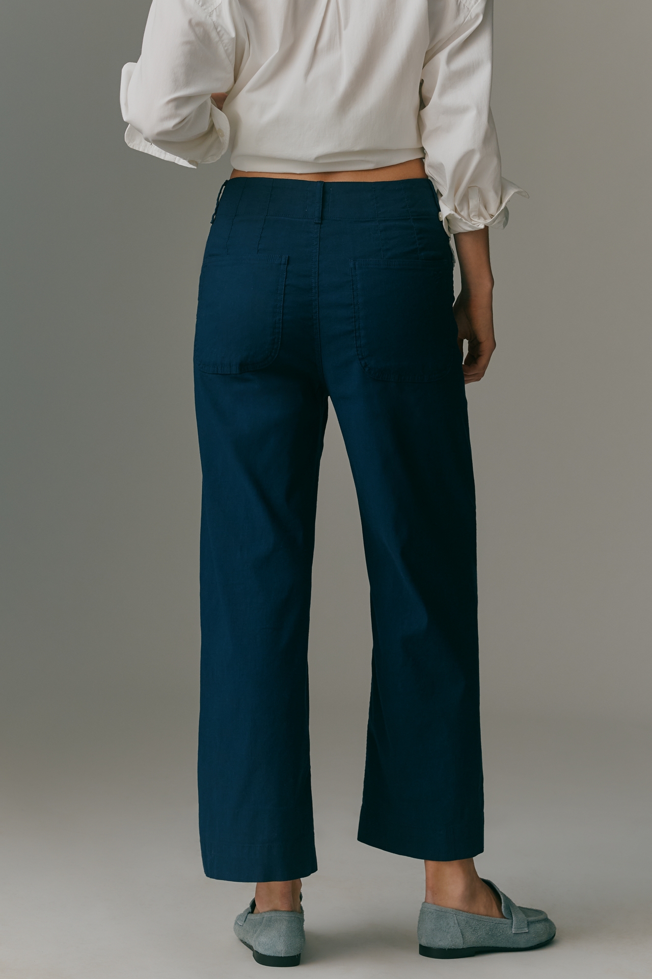 The Colette Flap Pocket Crop Wide-Leg Pants by Maeve