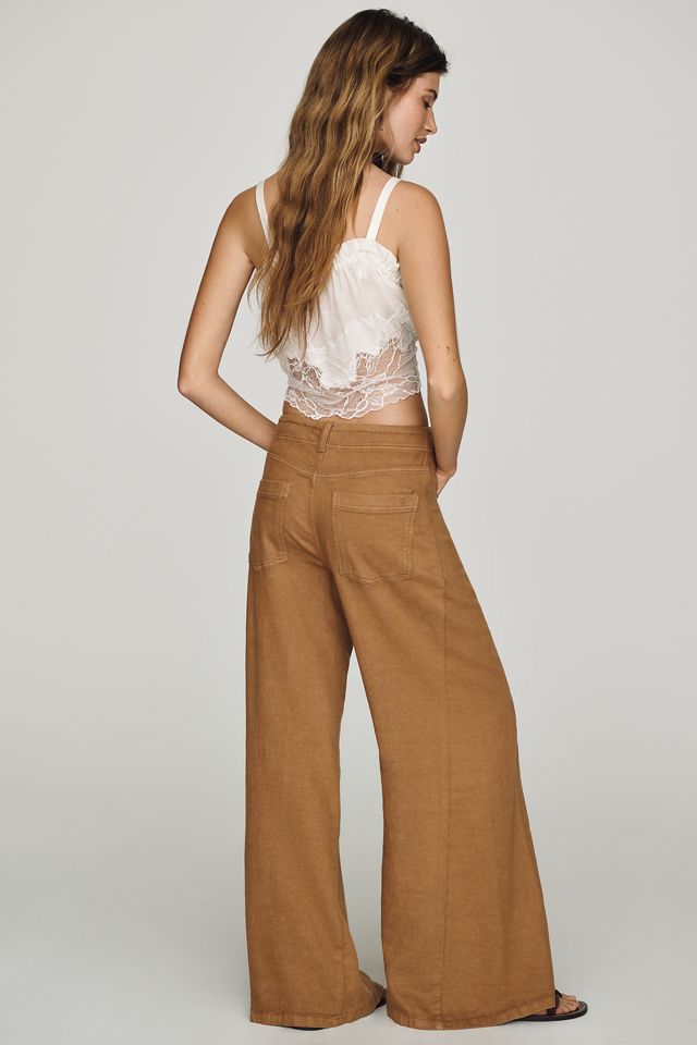 Pilcro Adi Linen Blend Mid-Rise Flare Pants #1