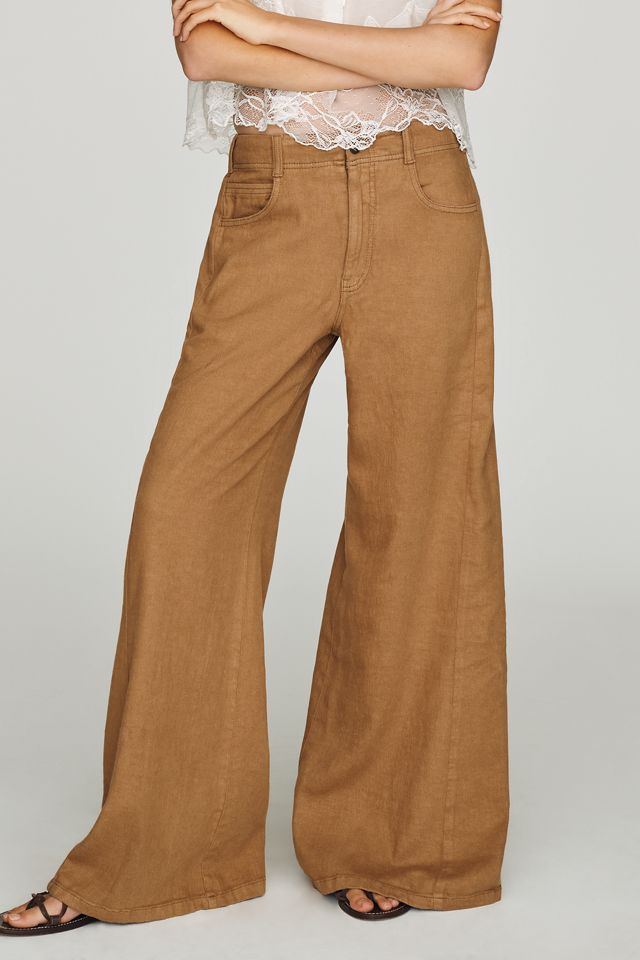 Pilcro Adi Linen Blend Mid-Rise Flare Pants #2