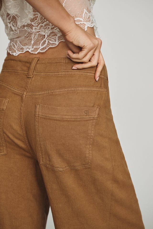 Pilcro Adi Linen Blend Mid-Rise Flare Pants #3