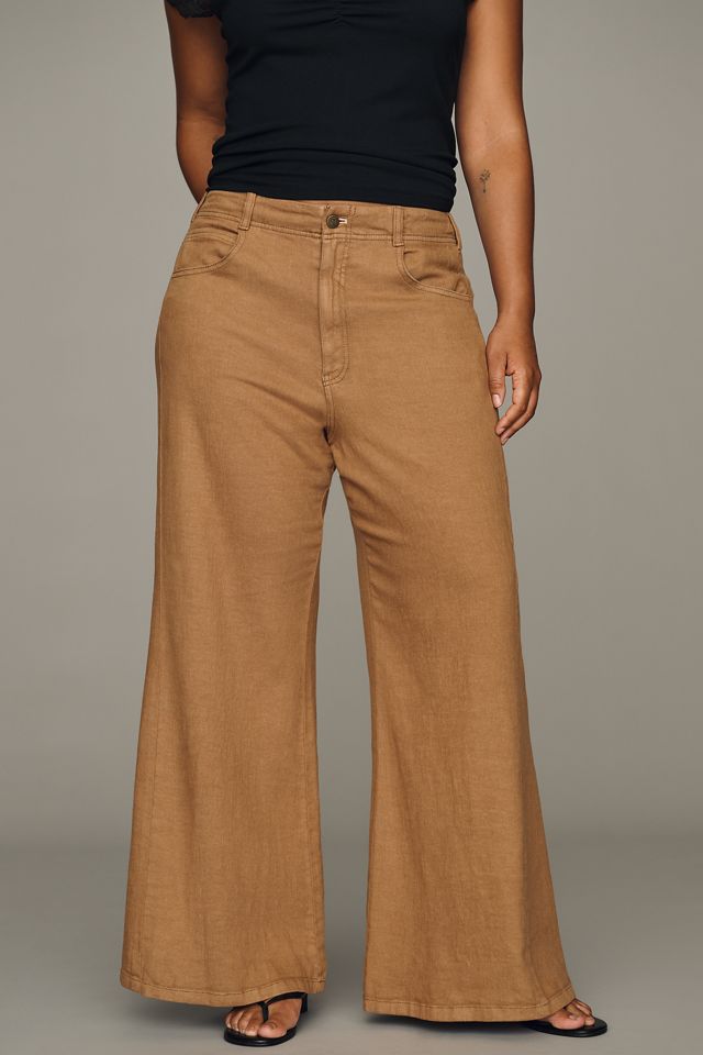 Pilcro Adi Linen Blend Mid-Rise Flare Pants #5