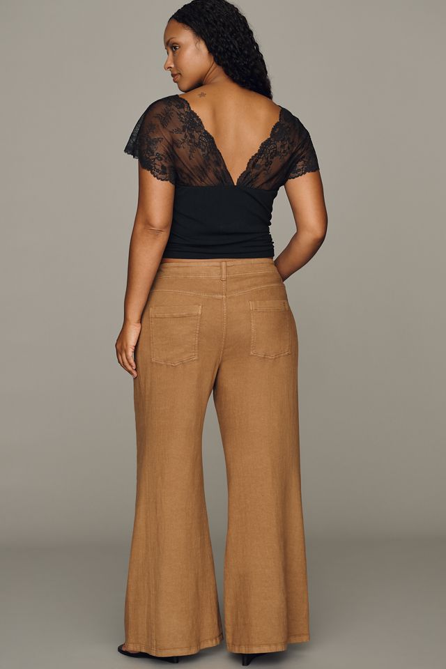 Pilcro Adi Linen Blend Mid-Rise Flare Pants #6