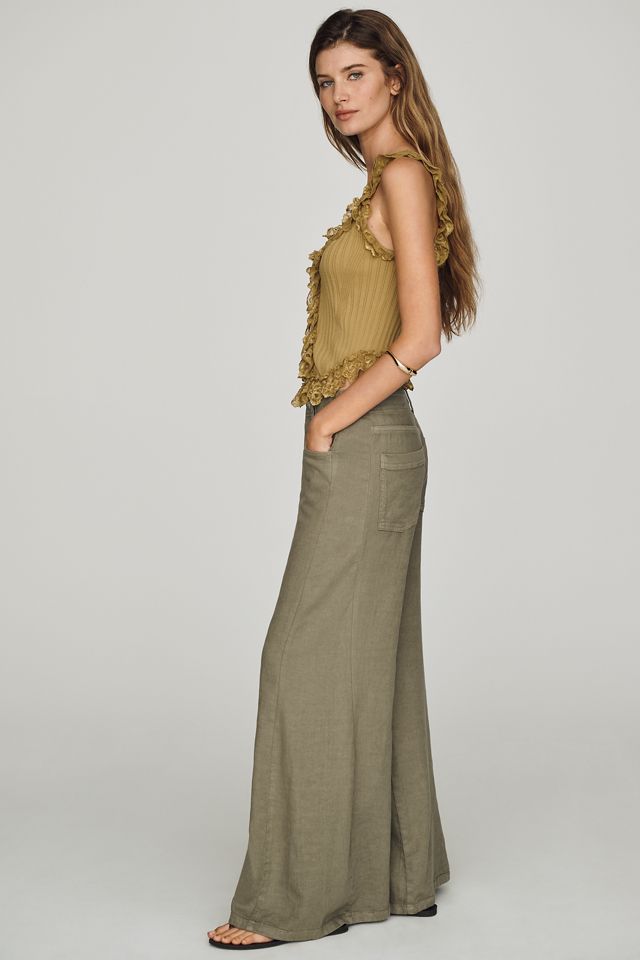 Pilcro Adi Linen Blend Mid-Rise Flare Pants #1