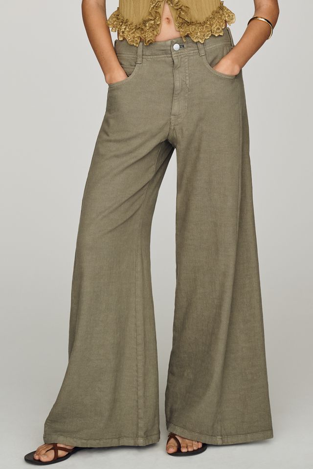 Pilcro Adi Linen Blend Mid-Rise Flare Pants #2