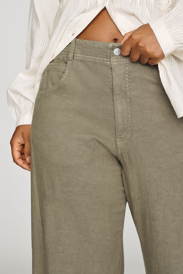 Pilcro Adi Linen Blend Mid-Rise Flare Pants #6