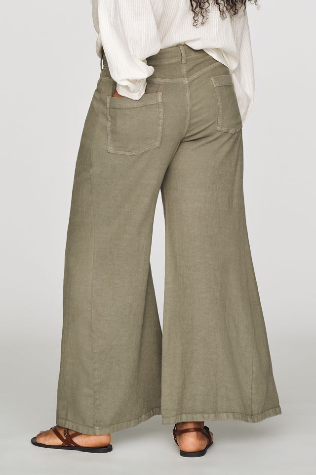 Pilcro Adi Linen Blend Mid-Rise Flare Pants #8