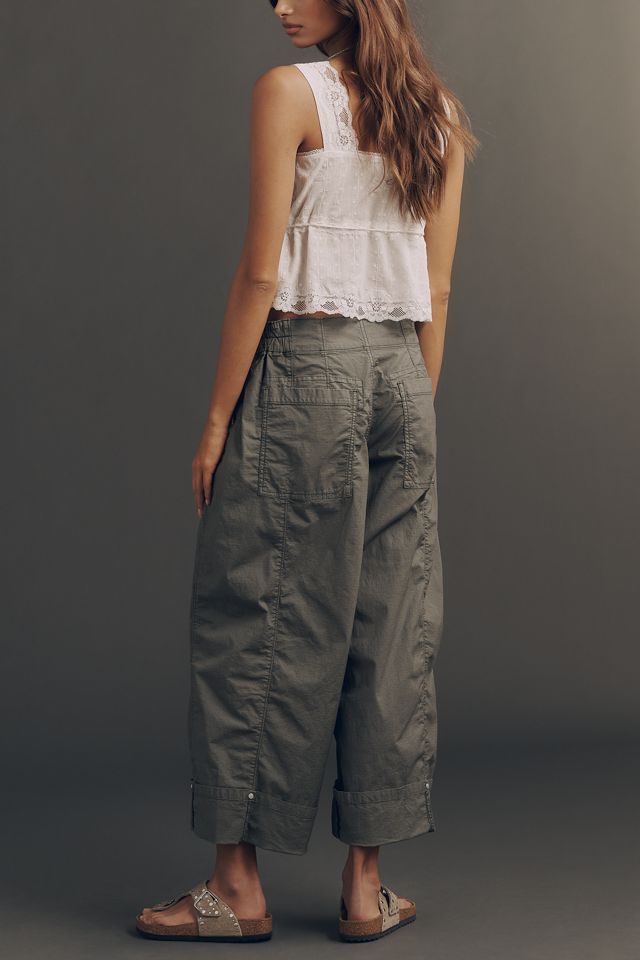 Pilcro Cotton Crop Parachute Pants | Anthropologie