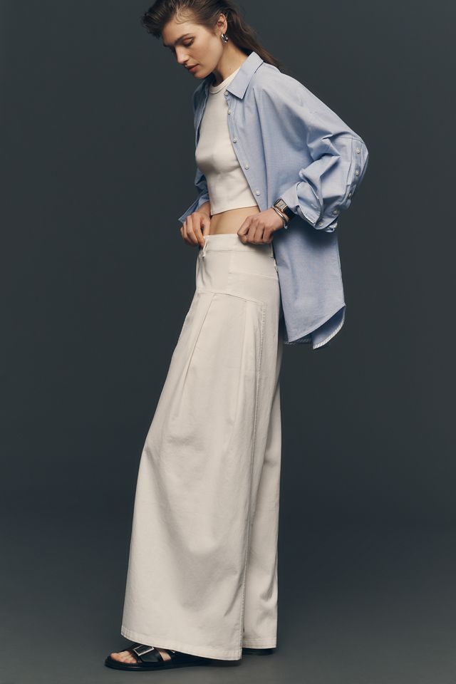 Maeve Wide-Leg Pleated Pants #4