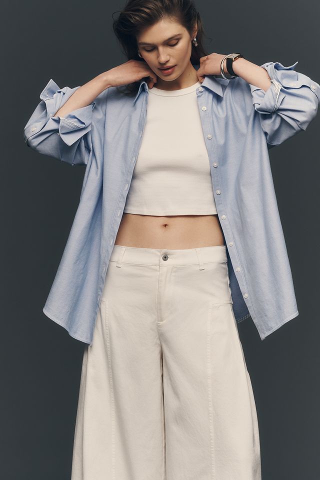 Maeve Wide-Leg Pleated Pants #5