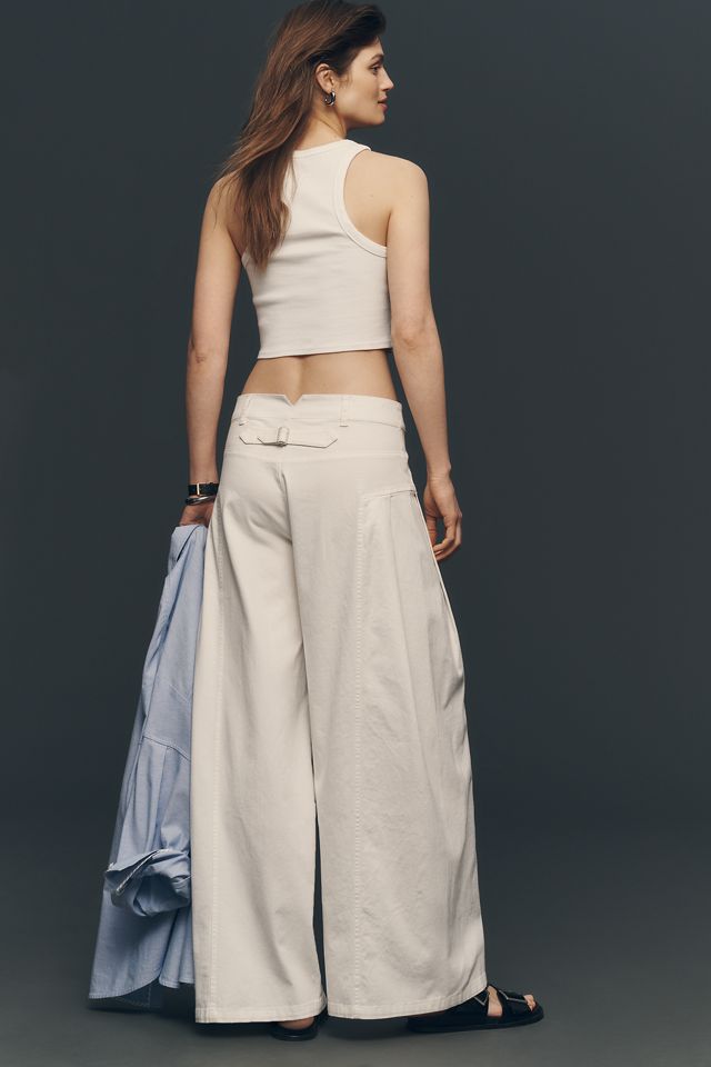 Maeve Wide-Leg Pleated Pants #6