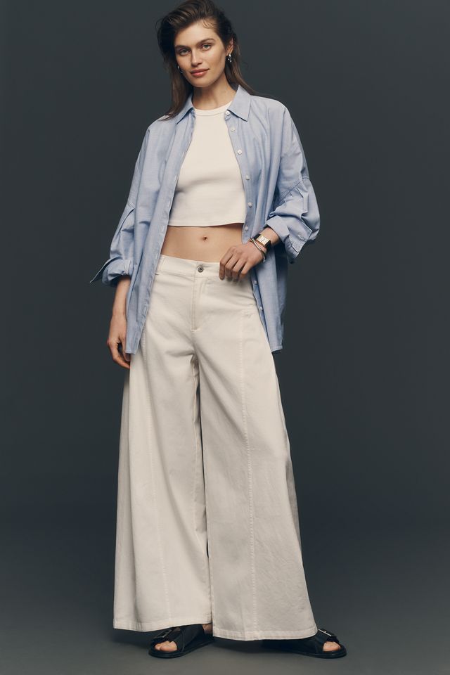 Maeve Wide-Leg Pleated Pants #2