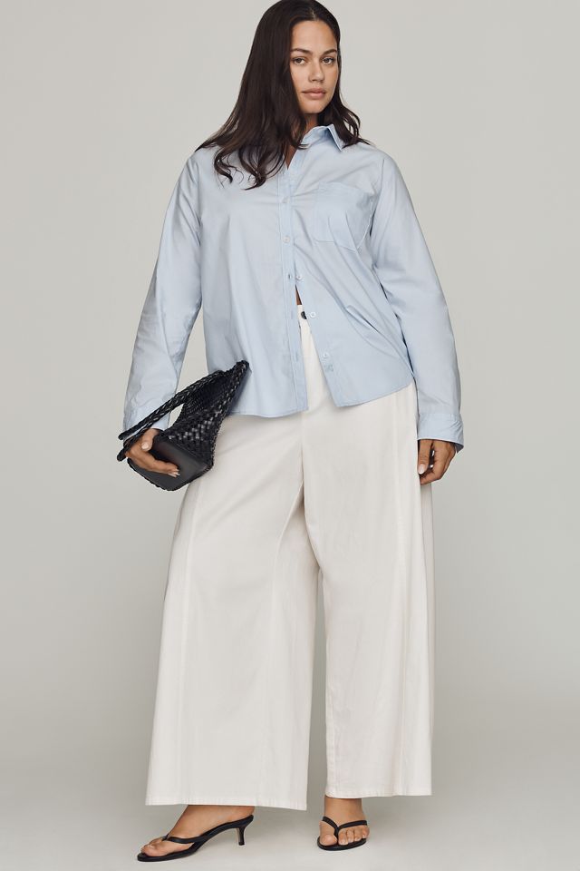 Maeve Wide-Leg Pleated Pants #7