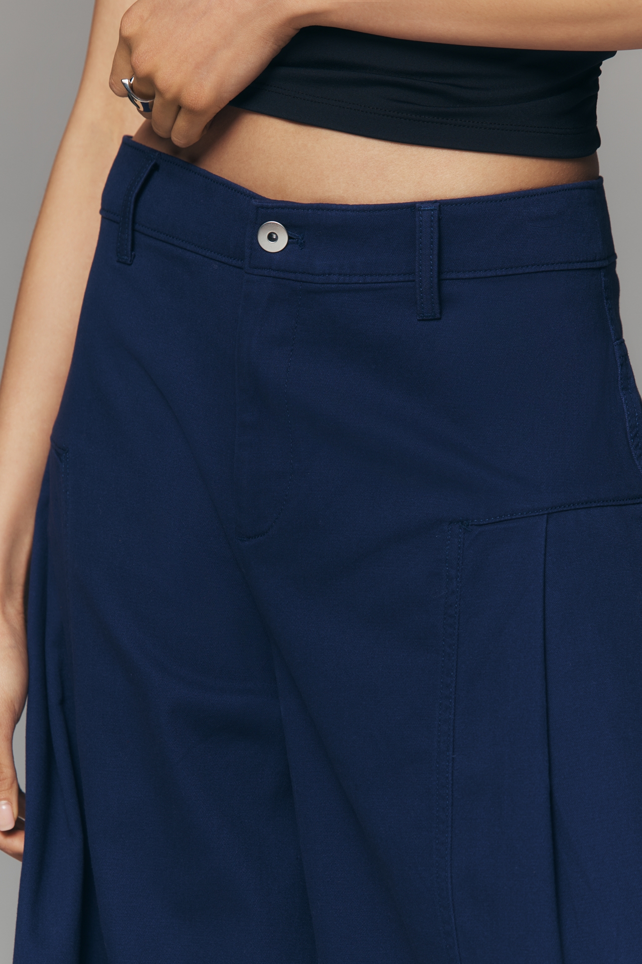 Maeve Wide-Leg Pleated Pants