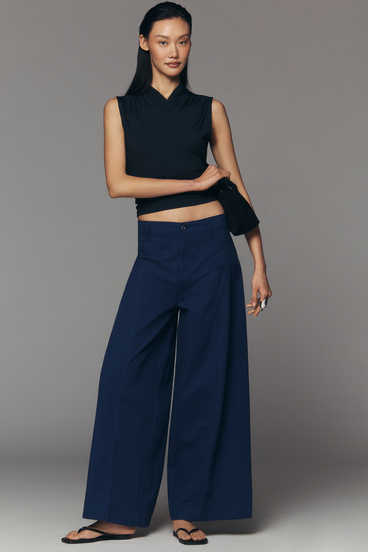 Maeve Wide-Leg Pleated Pants